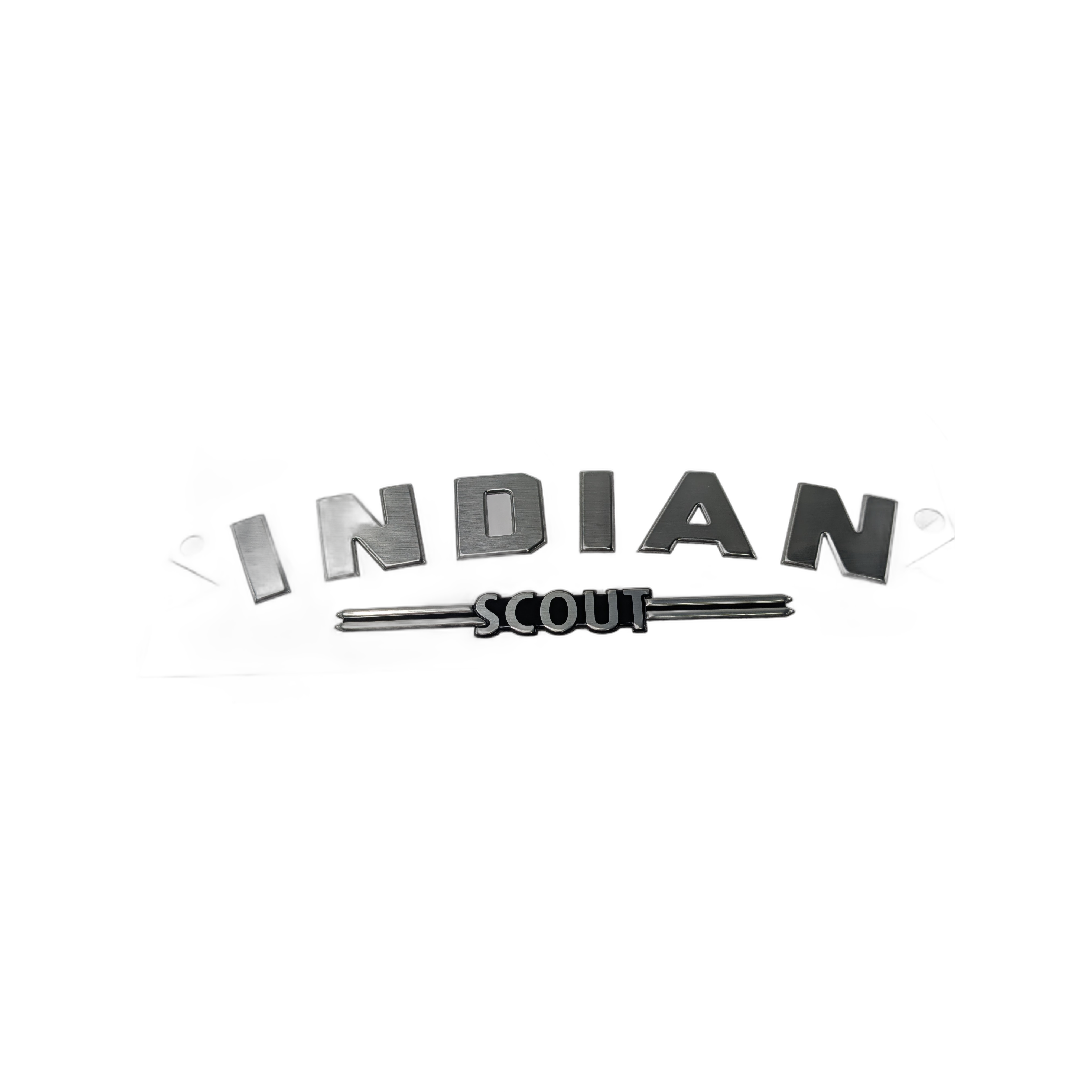 Fuel Tank Badge, Block Alum by Indian