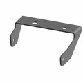 Black metal routing support bracket with three mounting holes and angled sides.
