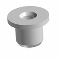 Gray cylindrical metal frame bushing with a wide flat flange and central hole.