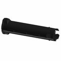 Black cylindrical rubber motorcycle grip tube with notches and open ends for left handlebar.