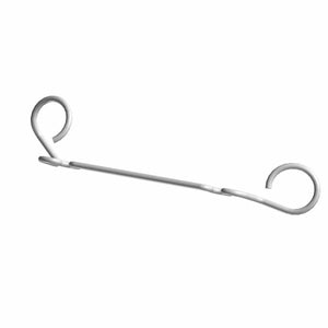 Black flexible wire loom for handlebar cables with curled ends for secure fitting.