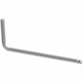 Silver 5mm hex ball wrench with L-shaped handle and rounded tip.