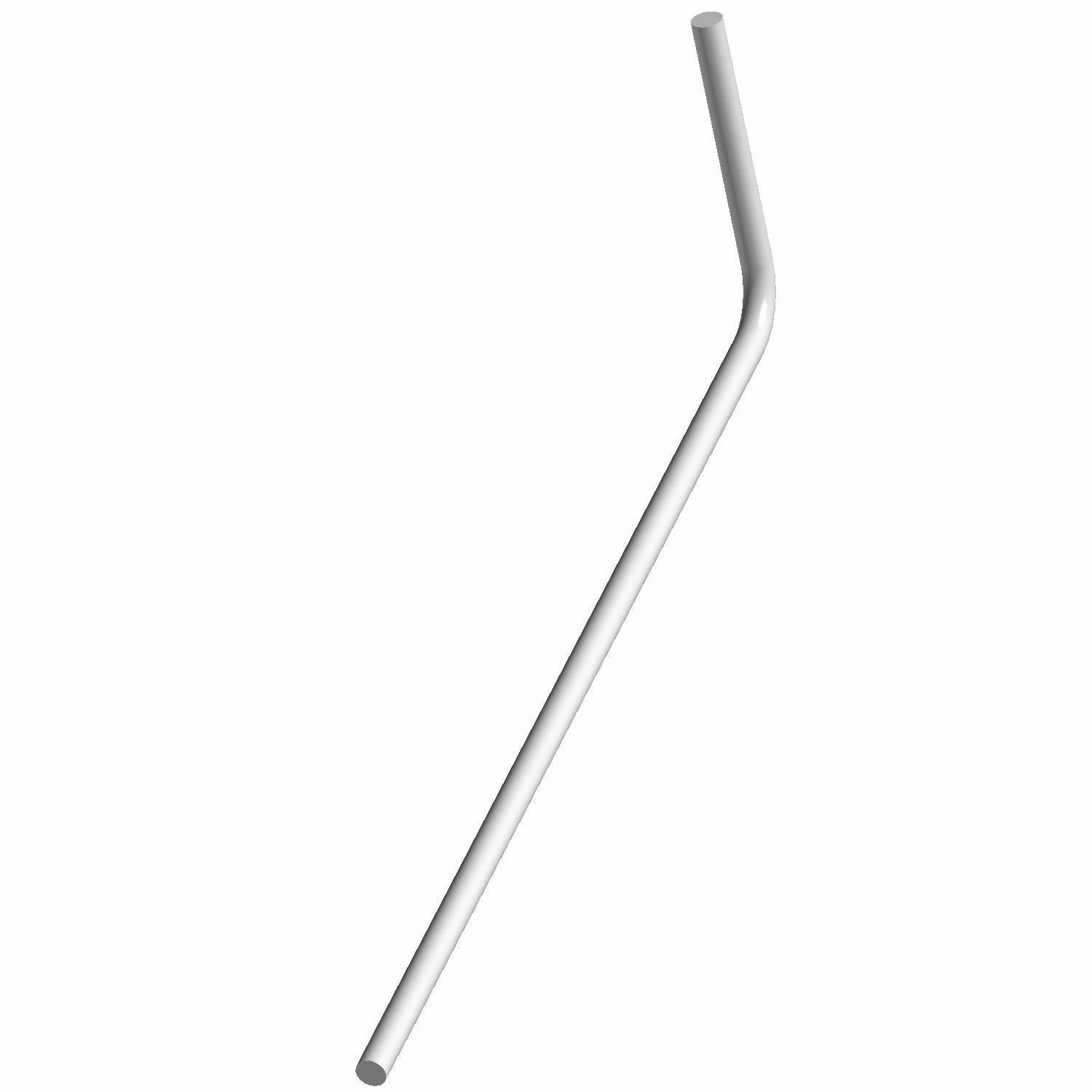 Silver metal latch door rod with a curved angled bend for UTV door mechanism replacement.