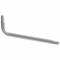 Silver metal L-shaped Torx T30 wrench with hexagonal shaft and star-shaped tip.