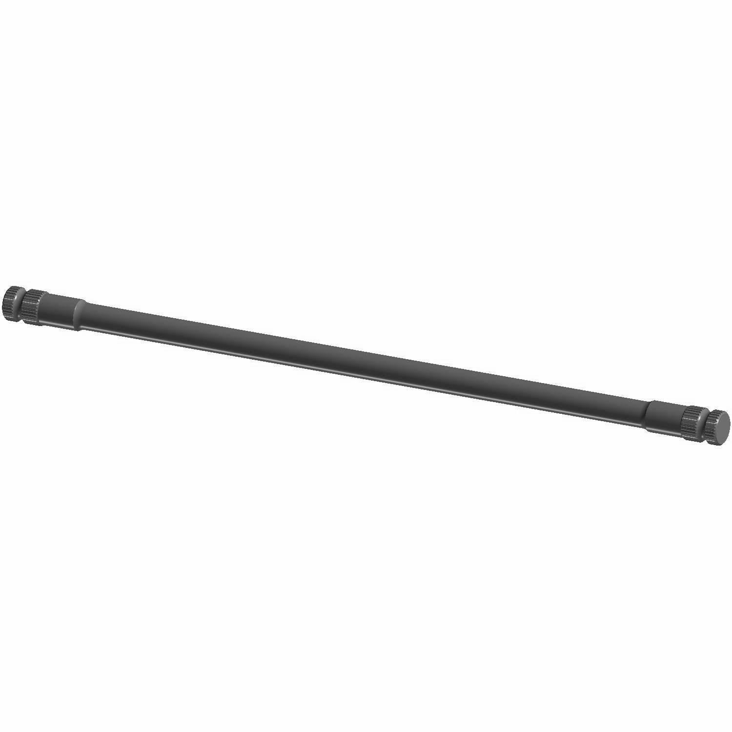 Black cylindrical metal rear stabilizer bar with end fittings for Polaris UTV models.