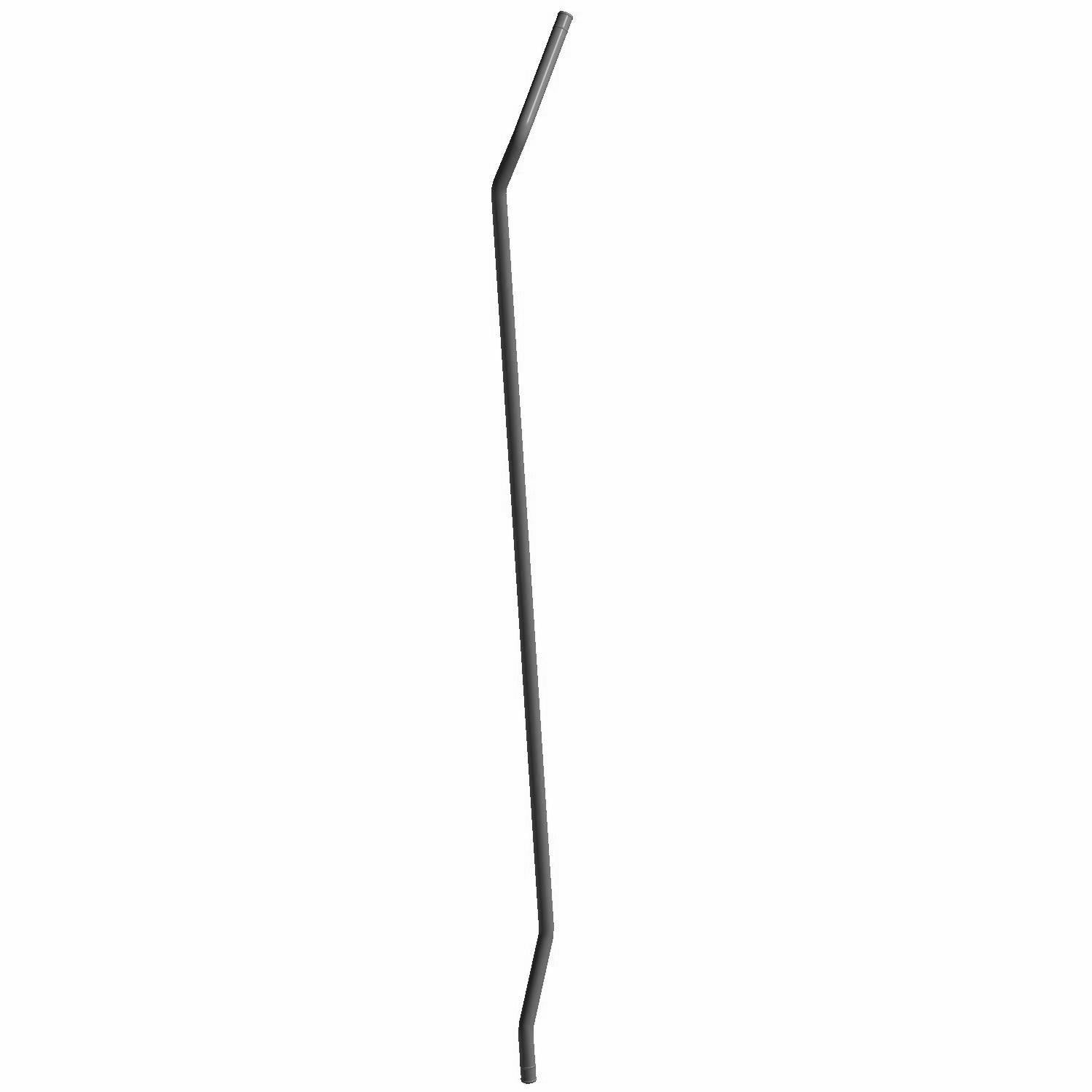 Black metal coolant tube with angled ends for Polaris Ranger UTV models.