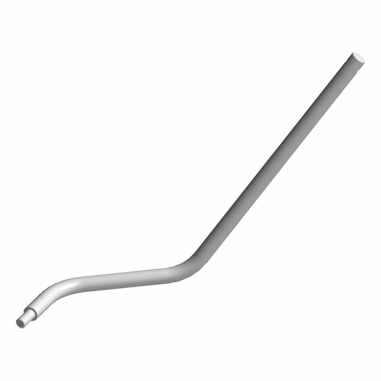 Black angled metal arm with tapered ends for vehicle mirror mounting.