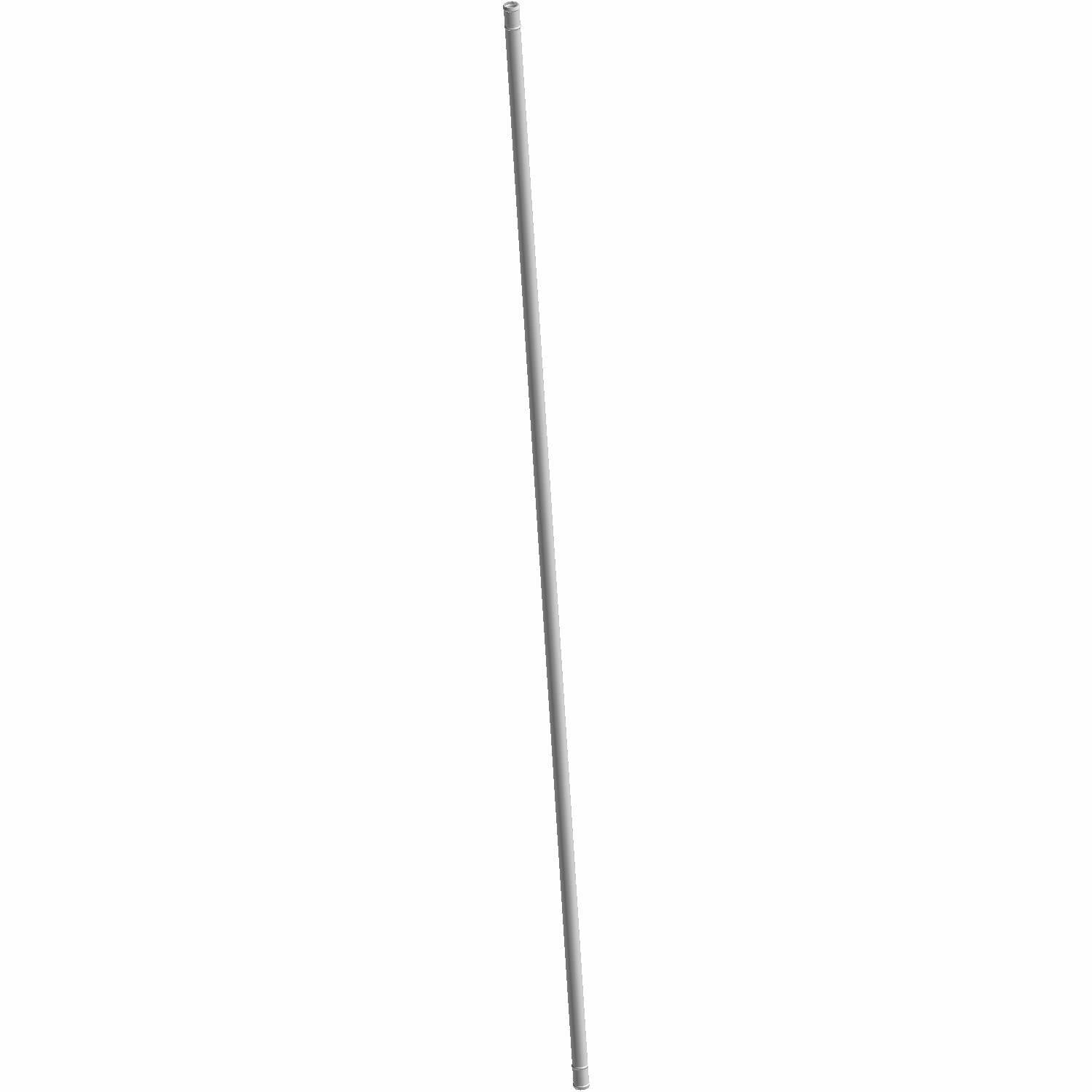 Long slender gray metal HVAC coolant tube with a slight bend near one end.