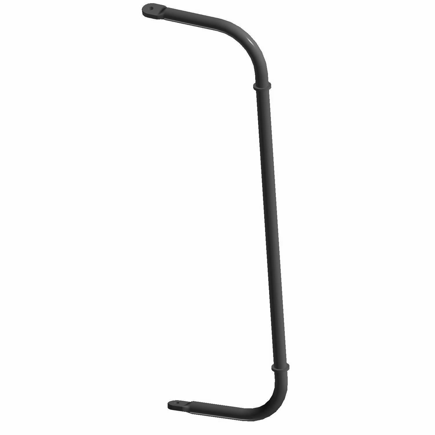 Matte black 25 mm tubular stabilizer bar with curved ends and mounting holes.