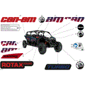 BODY - DECALS - 2026 CAN AM MAVERICK MAX TURBO DS - DUSTY NAVY SATIN - 64" WIDTH - (2)