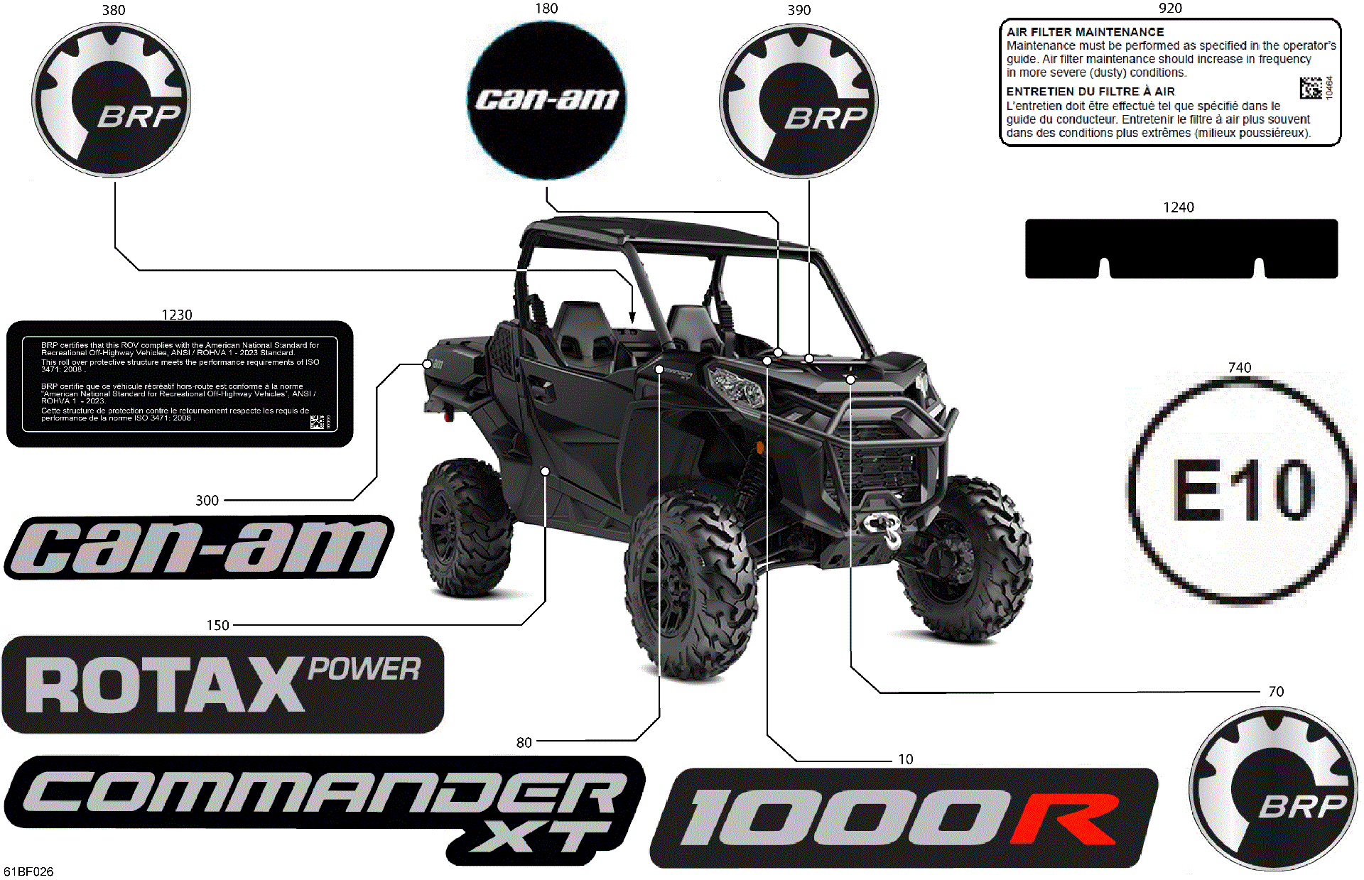 An Image of a Genuine Can-Am Parts Schematic Diagram showing the schematic - BODY - DECALS