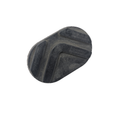 The Floorboard Pad by Polaris is an oval, black rubber pad with textured grooves—compatible as Pad F'Board #5 and fits select Victory motorcycle parts.