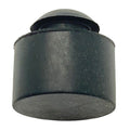 Black cylindrical rubber bumper with flat base and rounded top edge.
