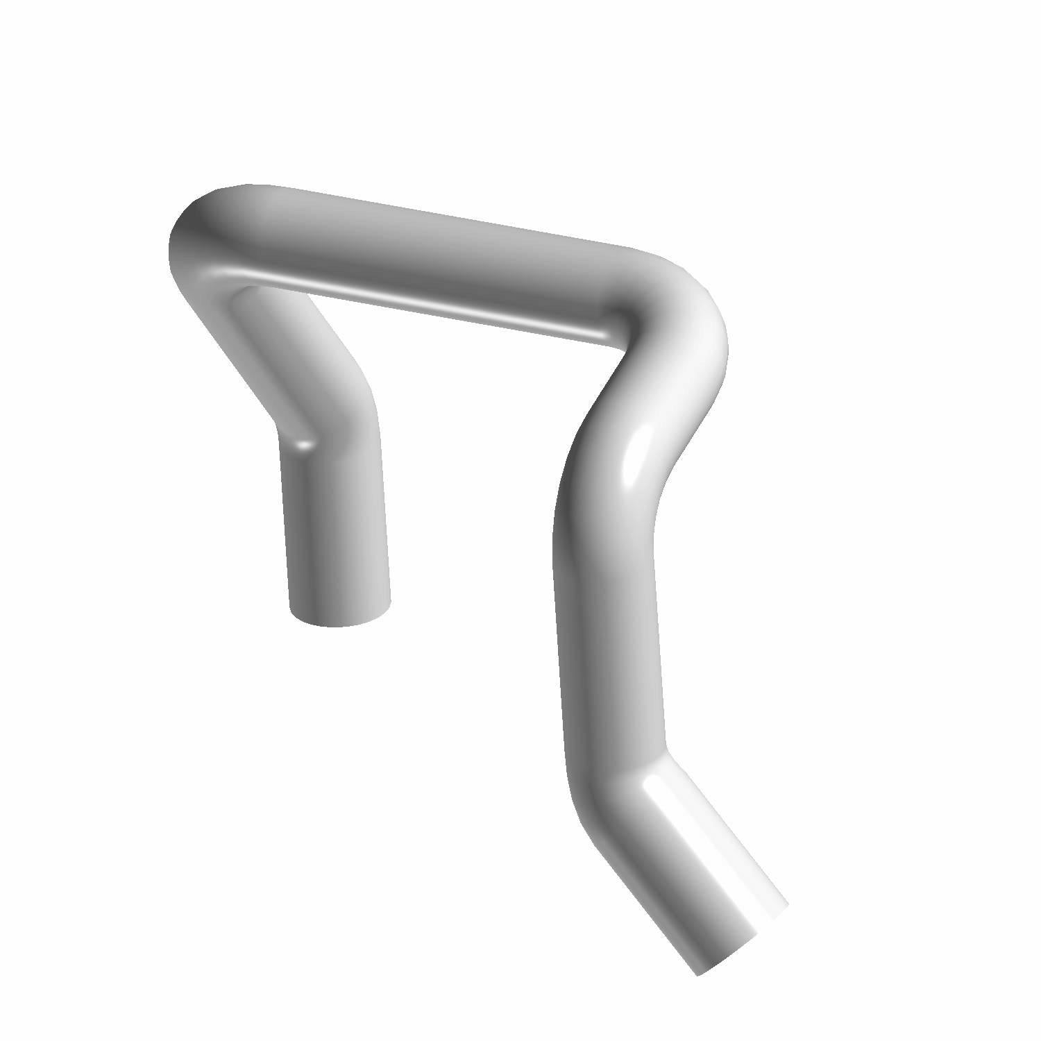 White nitrile rubber breather hose with angled bends for Polaris UTV models.