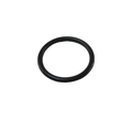 Black circular rubber O-ring seal with smooth surface and uniform thickness.