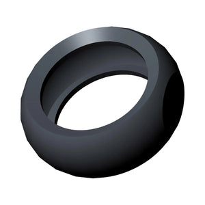 Black smooth rear motorcycle tire with rounded profile and no tread pattern.