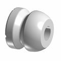 White cylindrical rubber bumper with a 17.8 mm hole in the center, slightly flared edges.