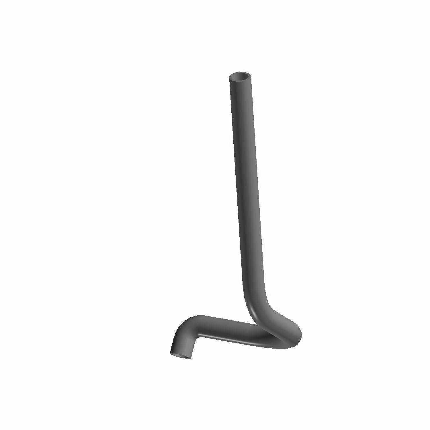 Black flexible rubber engine inlet hose with angled bends for Polaris UTV models.