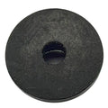 Round black rubber bumper with central hole and textured surface.