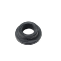 Black rubber flange bushing with a wide base and central hole for motorcycle fitment.