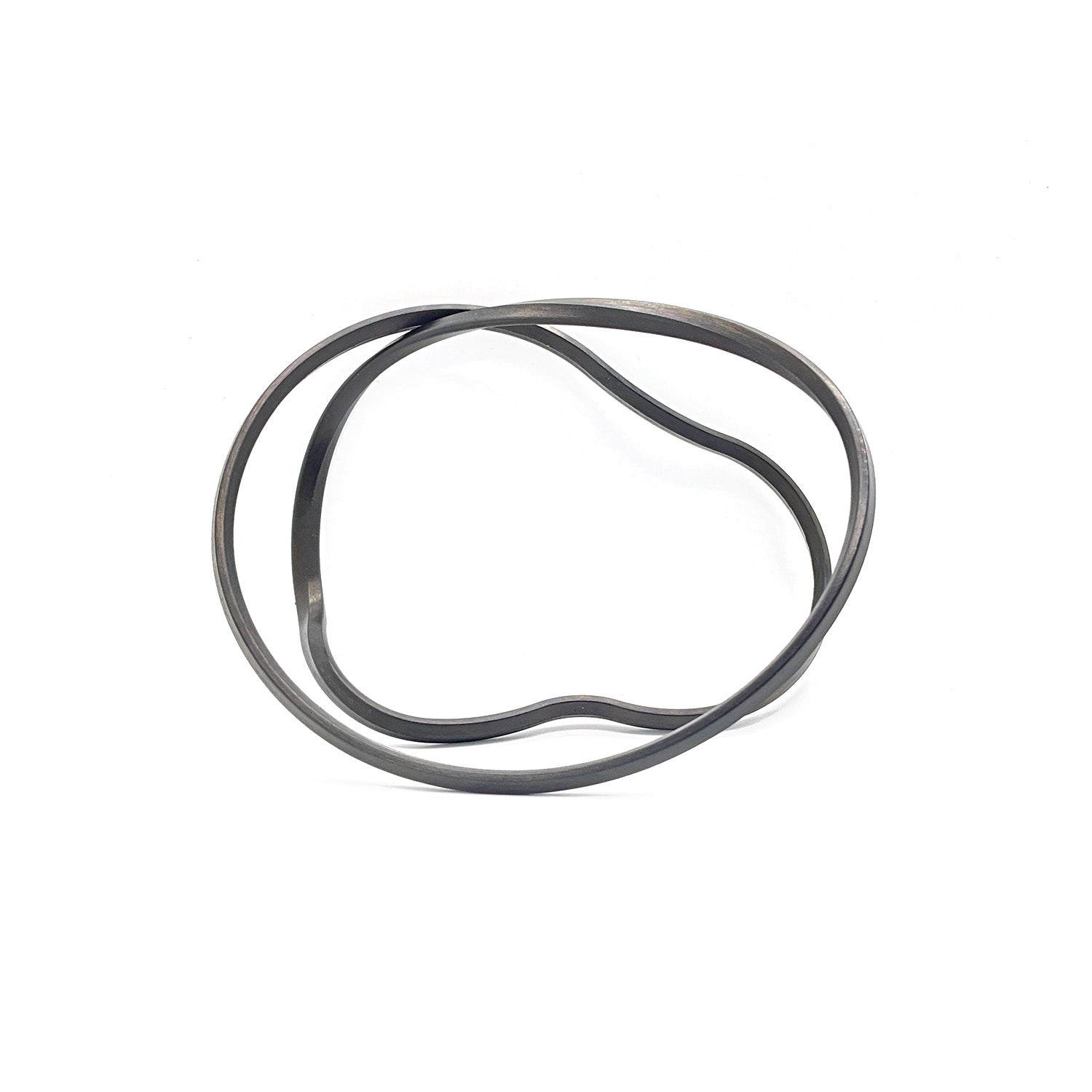 Black rubber stator cover seal gasket with irregular circular shape suitable for Polaris vehicles.