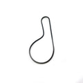 Black rubber water pump gasket cover shaped for Polaris ATV or UTV models.