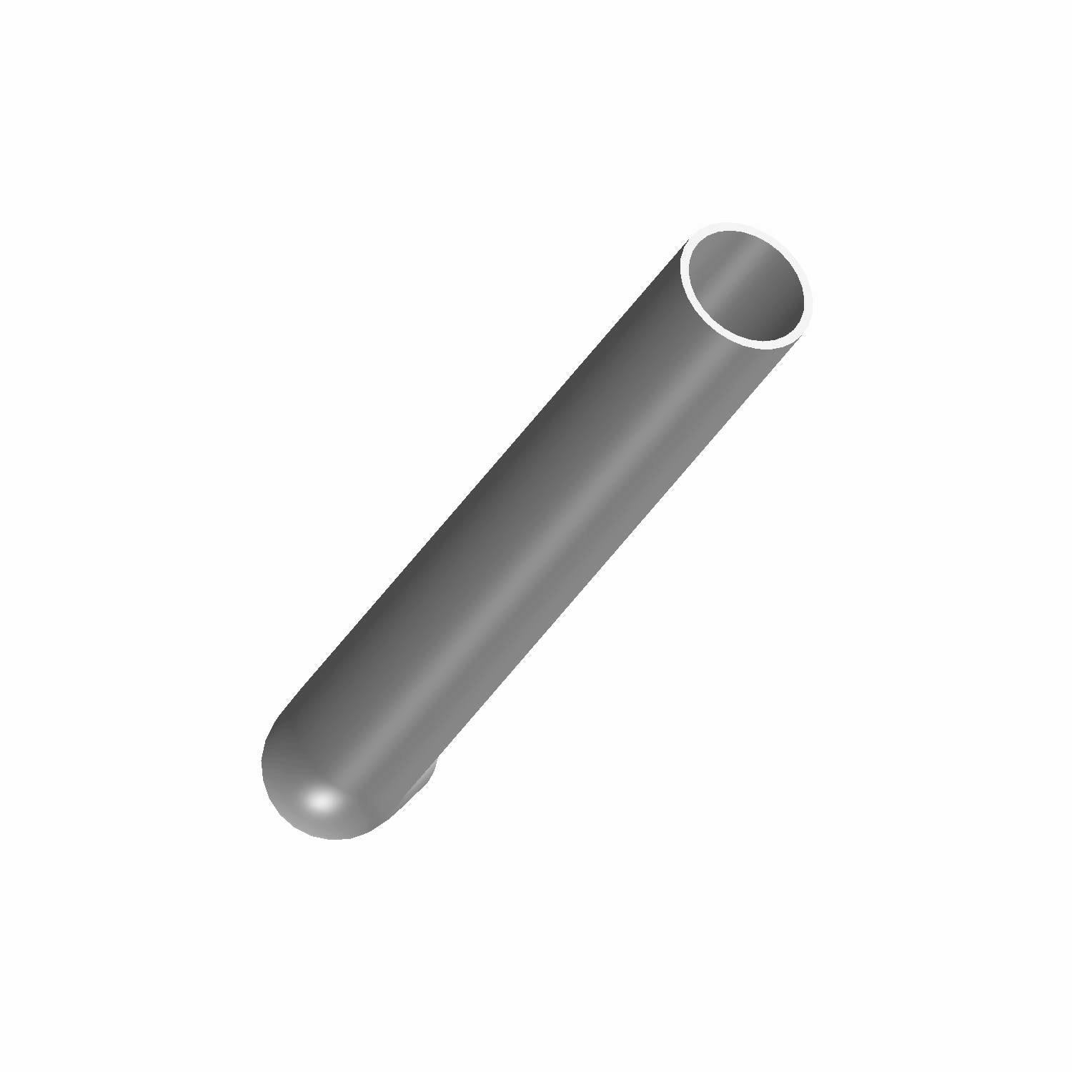 Smooth black curved rubber hose with a slightly angled open end for air intake systems.