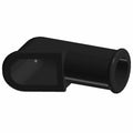 Black molded rubber battery boot with cylindrical opening and rounded end cover.