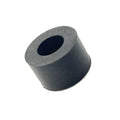 Black cylindrical rubber bumper with a hollow center and smooth surface.