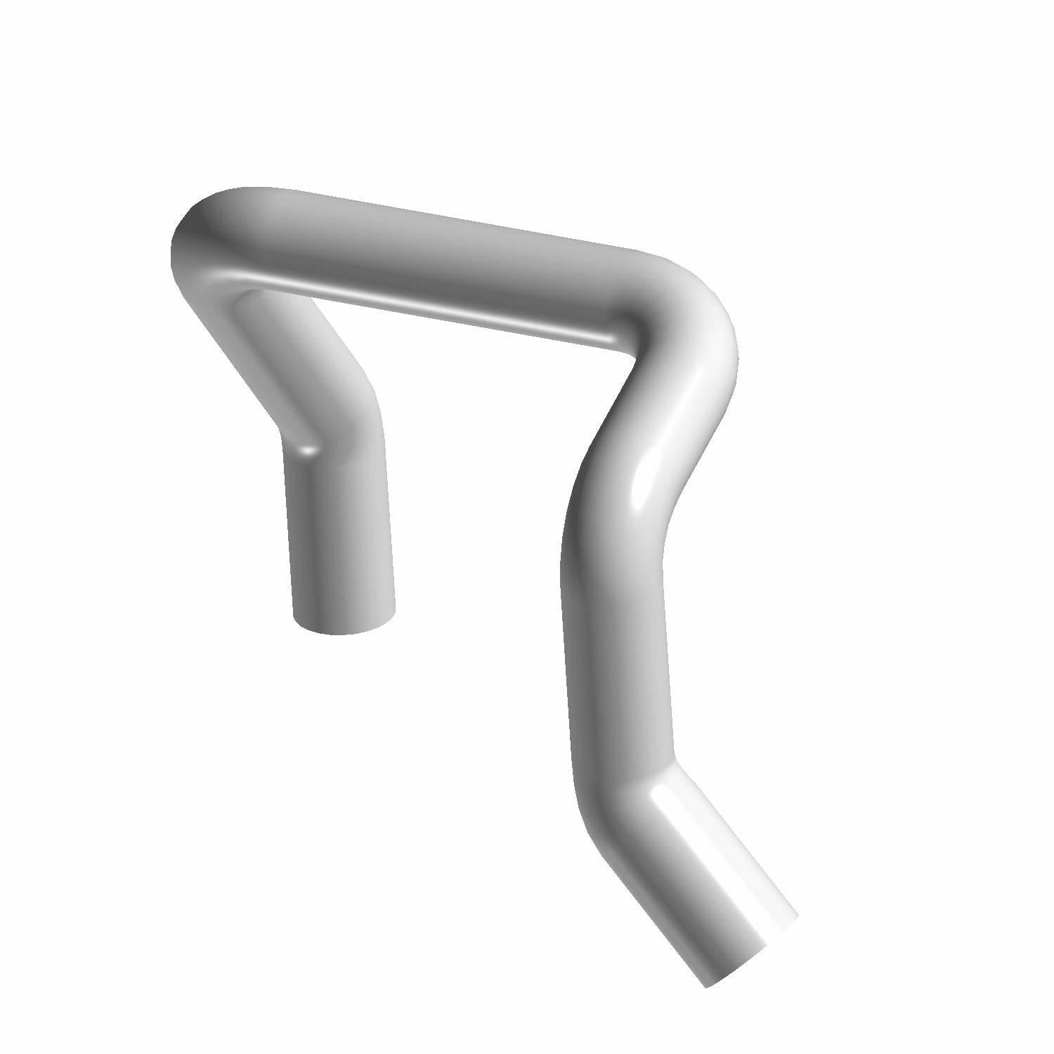 Light gray molded breather hose with angled bends for Polaris UTV models.