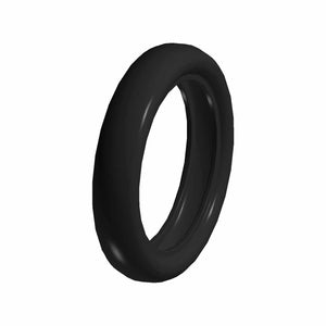Black front motorcycle tire 130/70-18 with smooth tread pattern for road use.