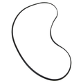 Black rubber airbox seal with an irregular curved loop shape and smooth edges.