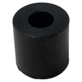Black cylindrical rubber bushing with central hole for saddlebag anchor fitting.