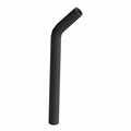 Black rubber engine hose with a smooth surface and a slight bend near one end.