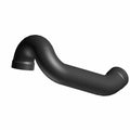 Black molded rubber clutch hose with curved shape and smooth surface.