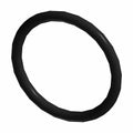 Black circular rubber O-ring fitting with smooth surface and uniform thickness.