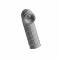 Gray plastic air box hose with ribbed, angled design for a UTV engine airflow system.