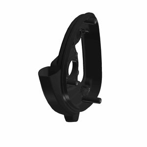 The Airbox Base by Polaris is a black, curved plastic OEM part with mounting holes and a central circular opening, designed for Indian motorcycle models and shown on a white background.