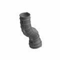 Gray ribbed curved clutch hose inlet with cylindrical connectors on both ends.