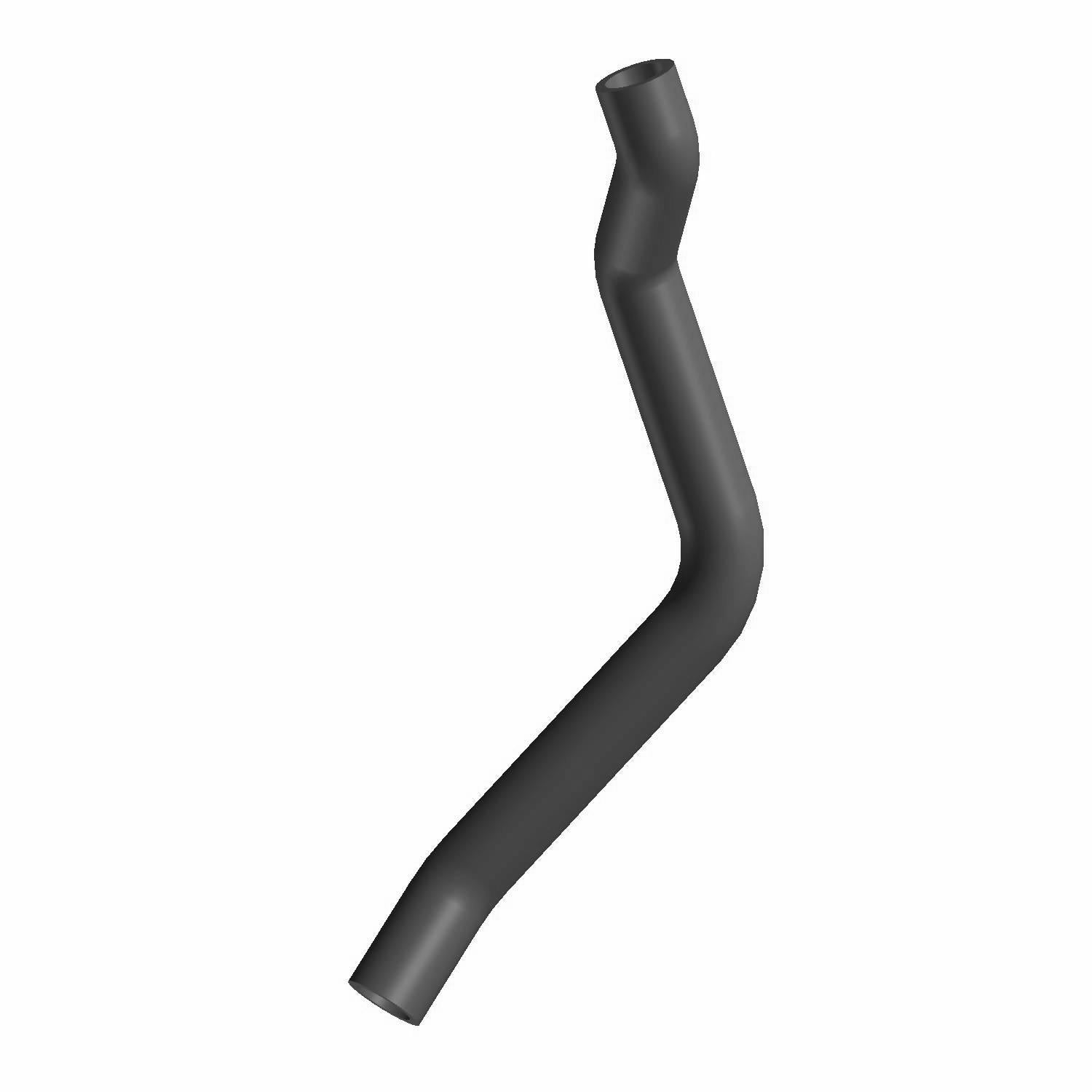 Black rubber lower radiator hose with angled bends for Polaris UTV coolant system.