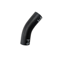 Black rubber radiator hose with a slight curve and white alignment markings.