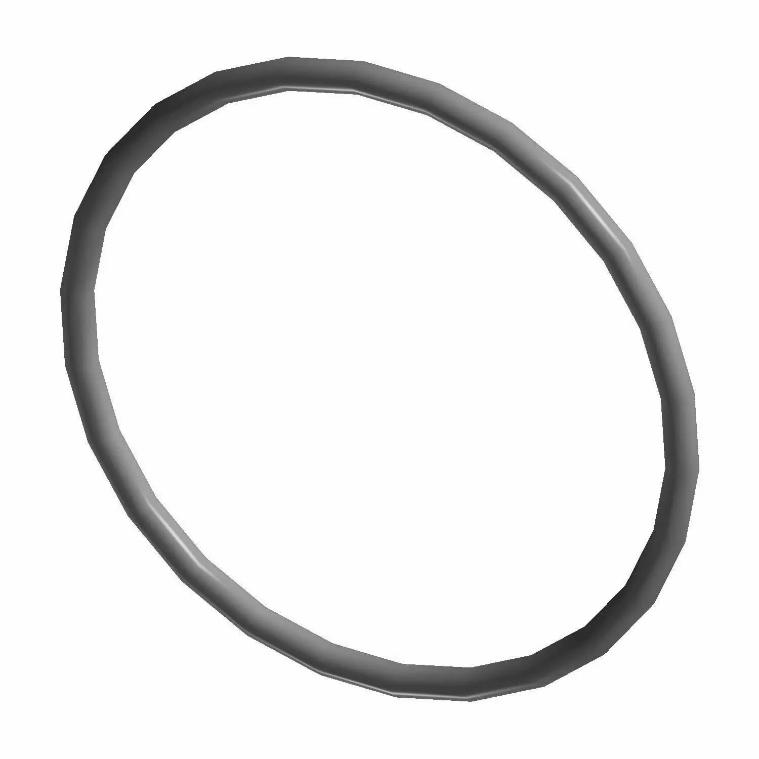A simple, uneven black ring with a wavy outline on a white background, reminiscent of the O-Ring 231 by Polaris.