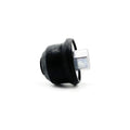 Black rubber linkage bar bushing with square metal insert for Polaris Ranger models.