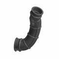 Black molded rubber intake hose with ribbed exterior and curved shape for Polaris ATV engine air intake.
