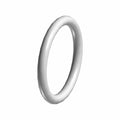 White rubber O-ring seal with smooth surface and circular cross-section.