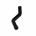 Black rubber engine hose with angled shape and smooth surface.