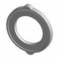 Black rubber steering head seal with grooved outer edge and circular shape.