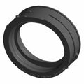 Black rubber throttle body boot with ridged outer surface and circular opening.