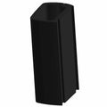 Matte black rectangular channel harness front cover with open top and curved edges.