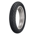 Black rear motorcycle tire with deep tread pattern and silver rim, 150/70R18 size.